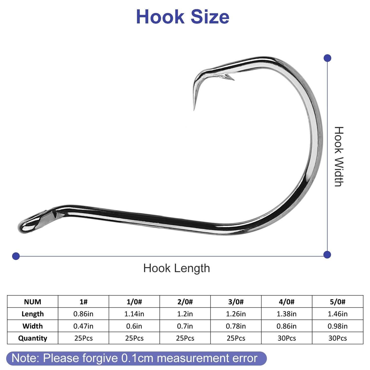 160-Piece: Offset Fishing Hooks Kit Outdoor Recreation - Tophatter Daily Deals