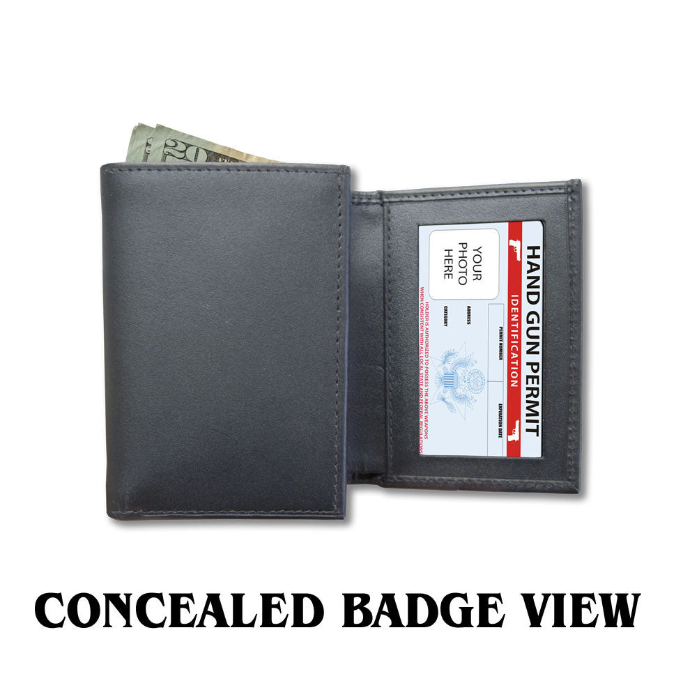 M101 - Custom Cut Badge Wallet - Tophatter's Weapons'N'Deals Badge Holders - Tophatter Daily Deals