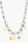 Lock Pendant Double-Layered Necklace Necklaces - Tophatter Daily Deals