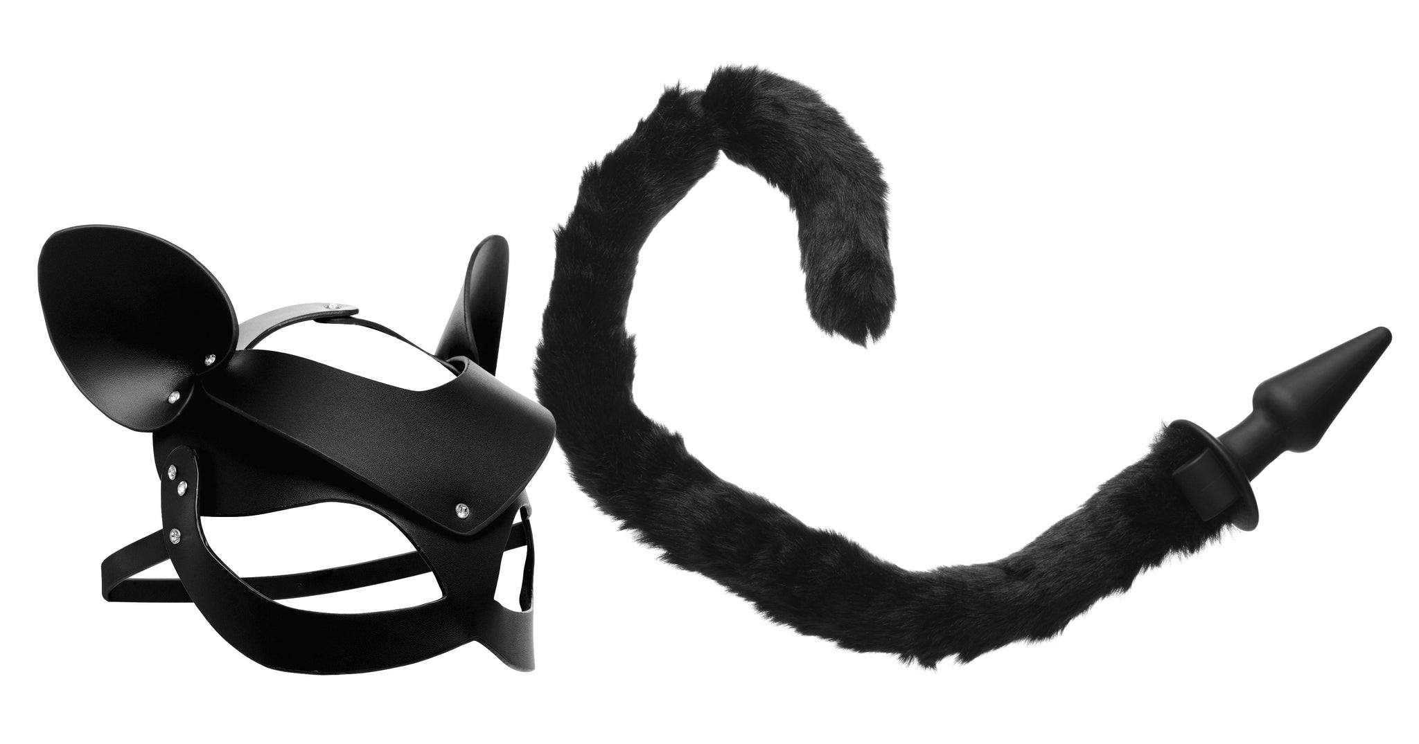 Cat Tail Anal Plug and Mask Set for Playful Adult Fantasy > Bondage Gear > Masks - Tophatter Daily Deals