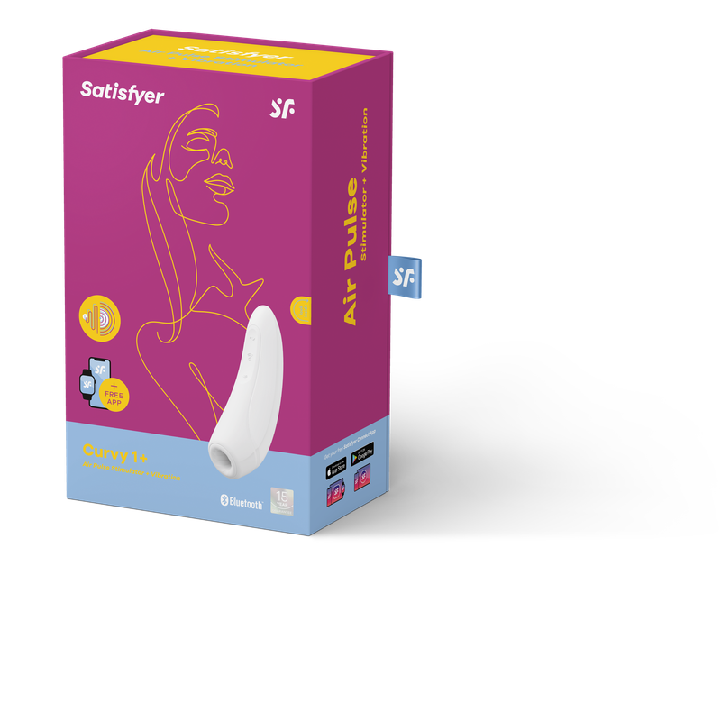 Satisfyer Curvy1+ White Clitoral Stimulator > Sex Toys For Ladies > Air Pulsation - Tophatter Daily Deals