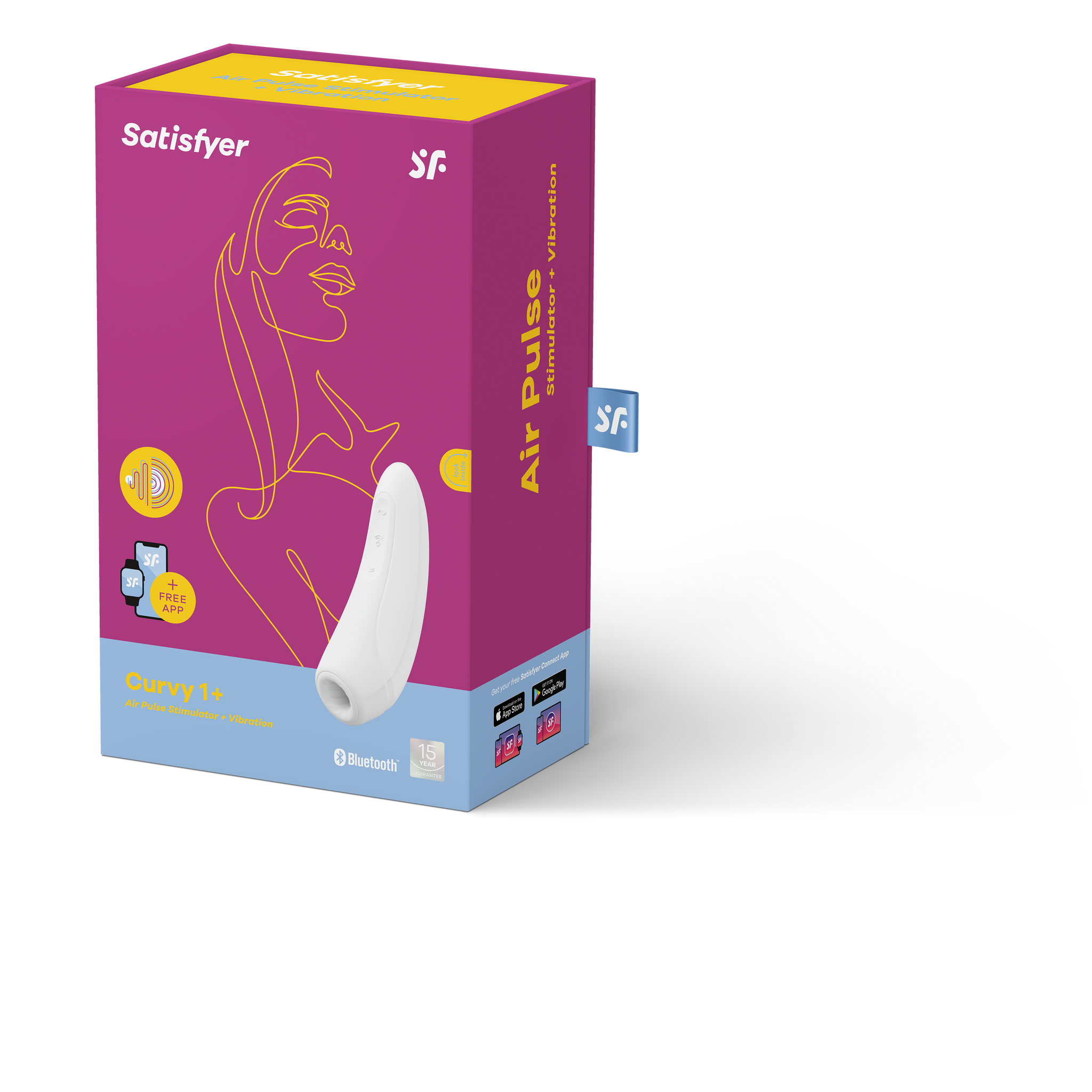 Satisfyer Curvy1+ White Clitoral Stimulator > Sex Toys For Ladies > Air Pulsation - Tophatter Daily Deals