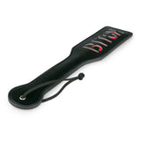 Vegan Leather Paddle - Black & Red - Imprints 'BITCH" > Bondage Gear > Paddles - Tophatter Daily Deals