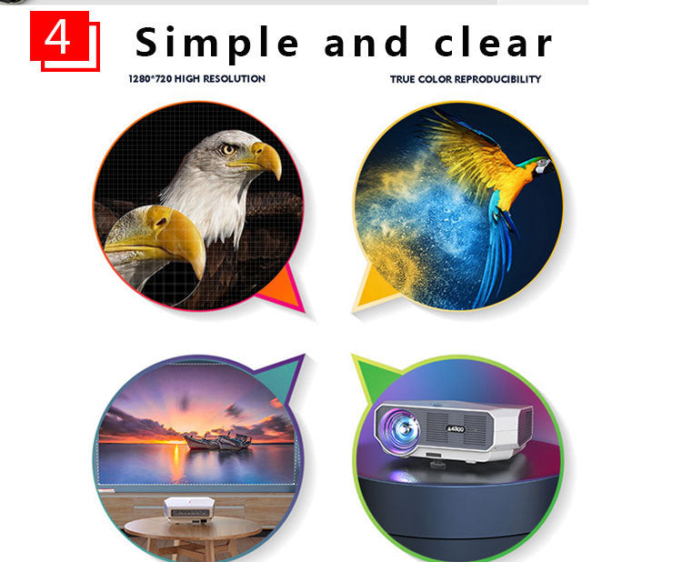 1080P HD Home Portable Voice Connection WiFi Mobile Phone Wireless Mini Projector 0 - Tophatter Daily Deals