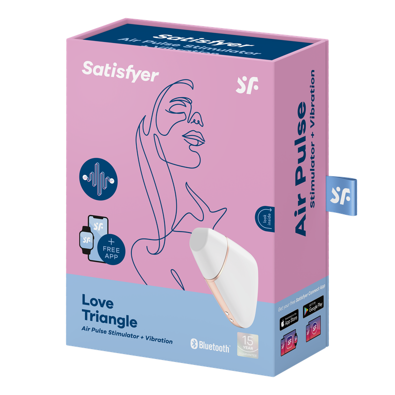 Satisfyer Love Triangle White - Compact Pleasure Device > Sex Toys For Ladies > Air Pulsation - Tophatter Daily Deals