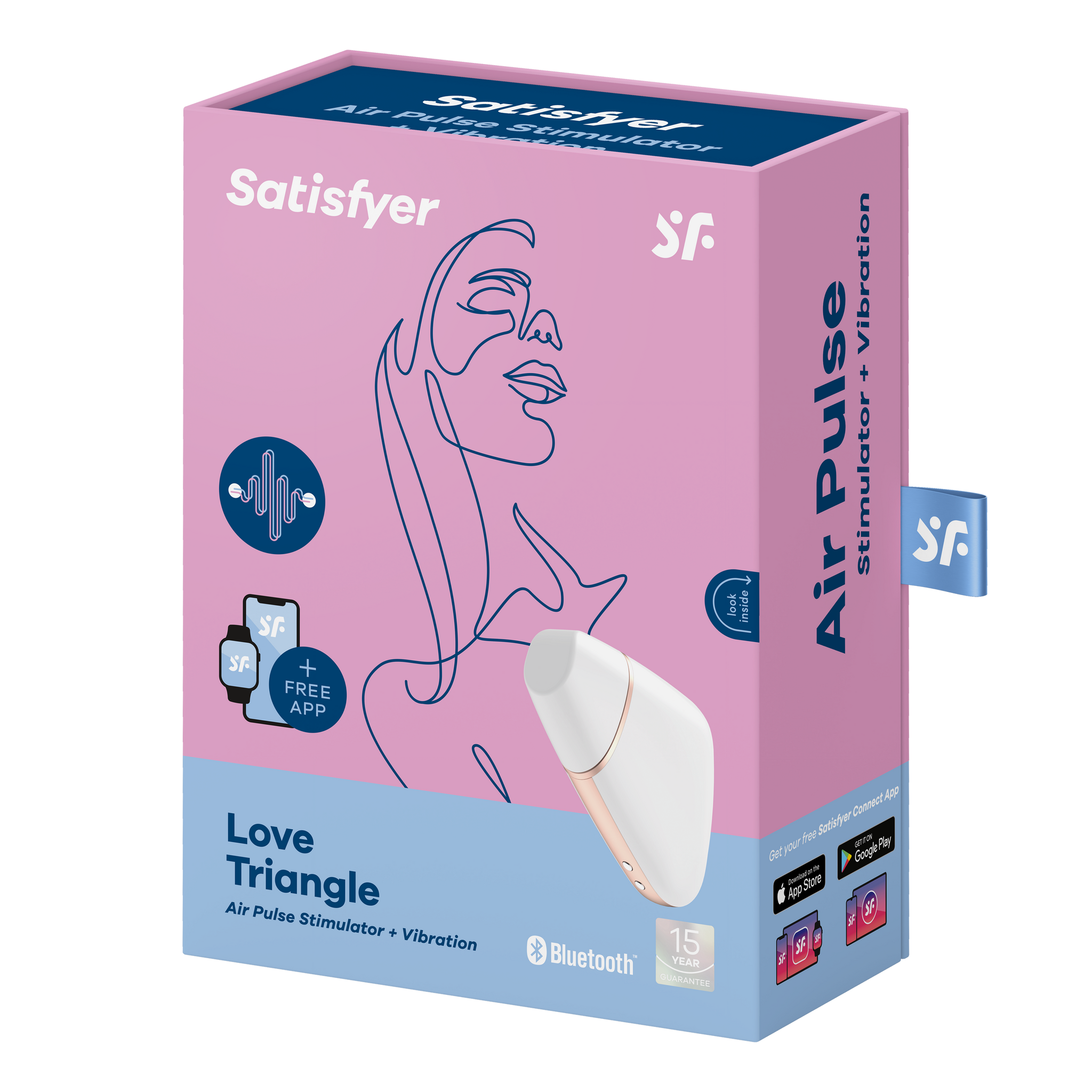 Satisfyer Love Triangle White - Compact Pleasure Device > Sex Toys For Ladies > Air Pulsation - Tophatter Daily Deals