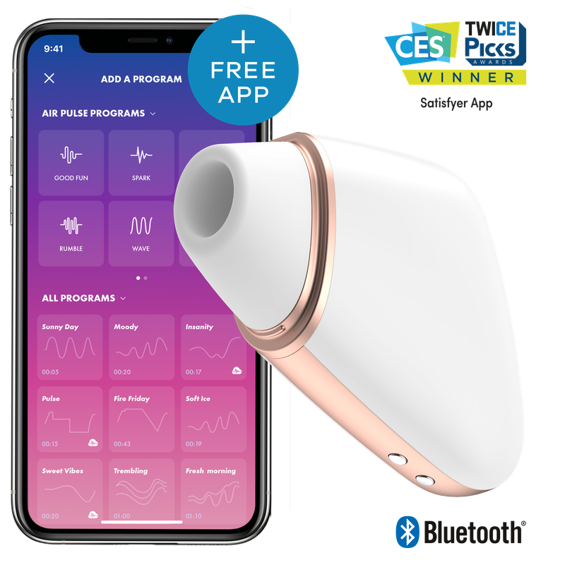 Satisfyer Love Triangle White - Compact Pleasure Device > Sex Toys For Ladies > Air Pulsation - Tophatter Daily Deals