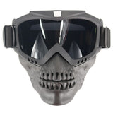 American full face anti-impact tactical skull mask Gray 0 - Tophatter Daily Deals