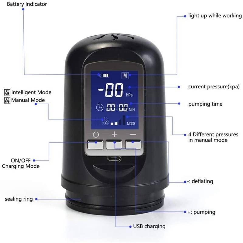 Luxury USB LCD Auto Pump – Rechargeable Penis Pump with Display > Pumps > Penis Pumps Electric - Tophatter Daily Deals