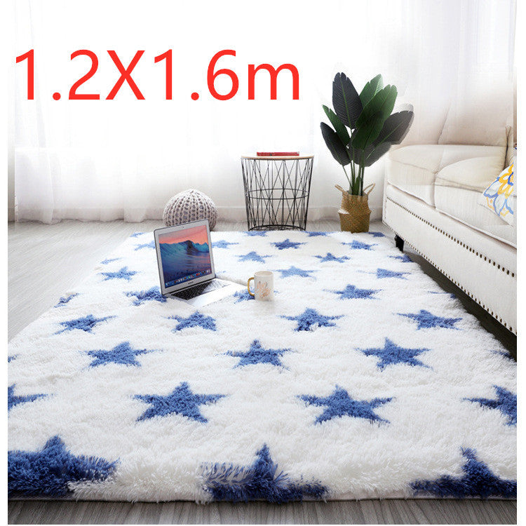 Bedside Pattern Carpet Living Room Tea Table Mat White 1.2X1.6m 0 - Tophatter Daily Deals