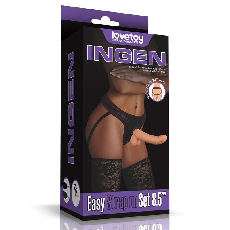 Easy Strap-on Set 8.5" (Flesh) > Dildos > Strap On Harnesses - Tophatter Daily Deals