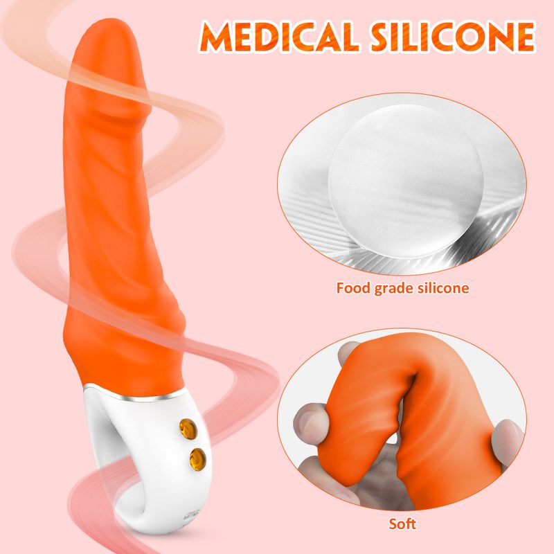 Tornado G-Spot Orange 231mm Long G-Spot Stimulator > Sex Toys For Ladies > G-Spot Vibrators - Tophatter Daily Deals