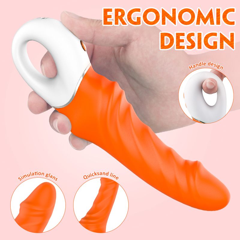 Tornado G-Spot Orange 231mm Long G-Spot Stimulator > Sex Toys For Ladies > G-Spot Vibrators - Tophatter Daily Deals