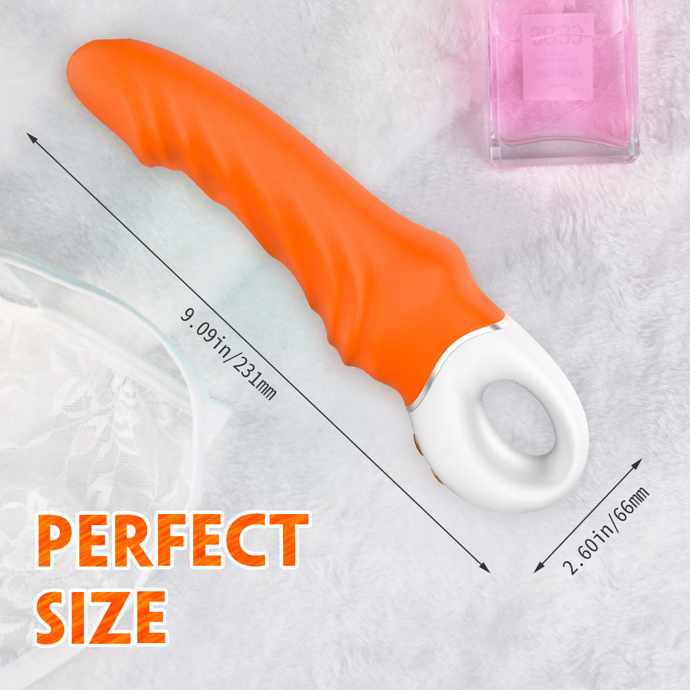 Tornado G-Spot Orange 231mm Long G-Spot Stimulator > Sex Toys For Ladies > G-Spot Vibrators - Tophatter Daily Deals