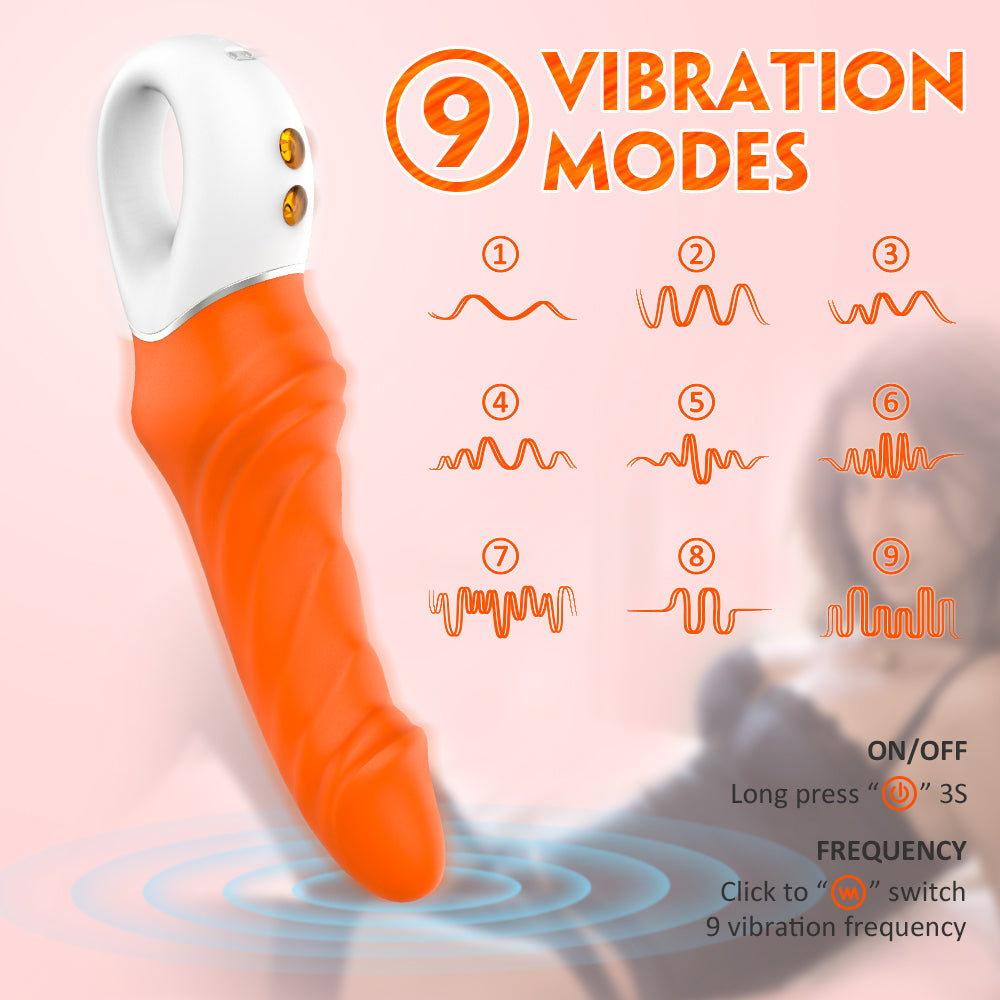 Tornado G-Spot Orange 231mm Long G-Spot Stimulator > Sex Toys For Ladies > G-Spot Vibrators - Tophatter Daily Deals