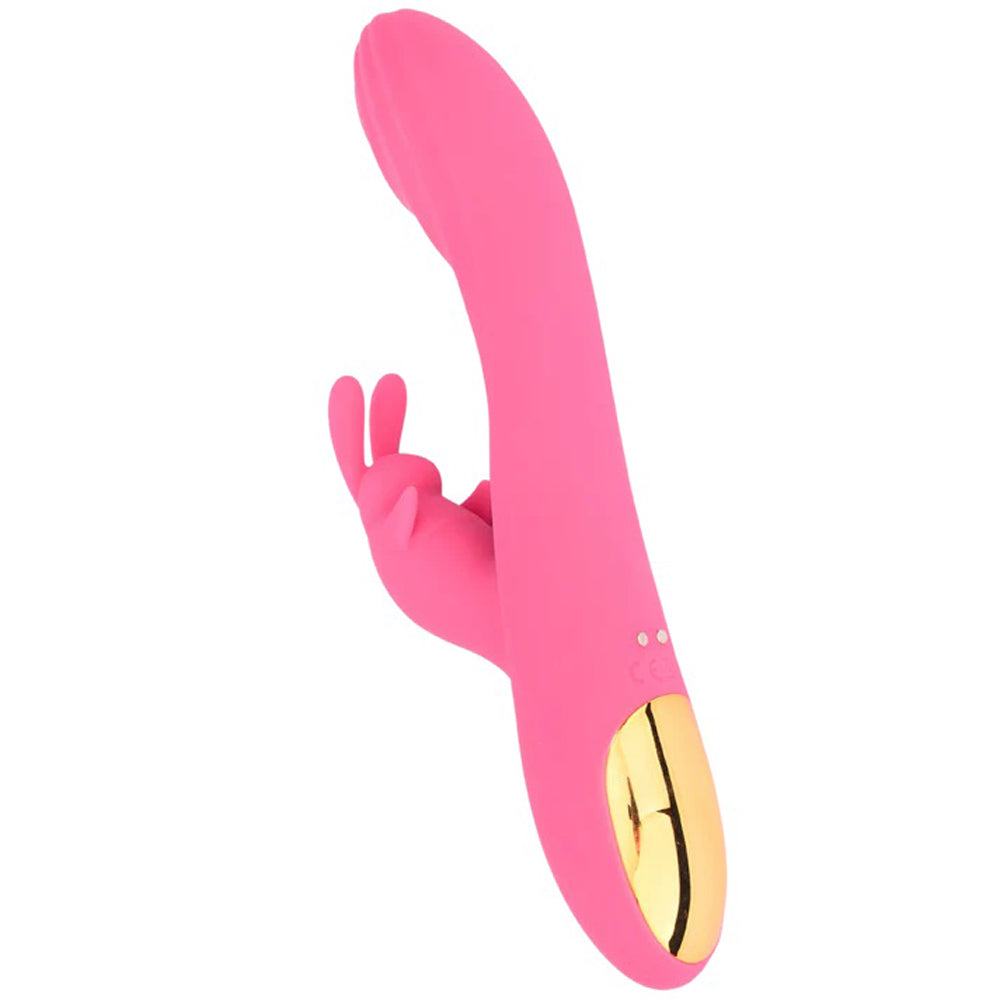Intimately GG The GG Rabbit Vibe Bright Pink Food-Grade Silicone with Gold Accents > Vibrators > Ladies > Rabbit - Tophatter Daily Deals