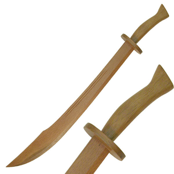 33 Inch Overall Martial Art Hardwood Training Chinese Broad Sword - TOPHATTER'S ARMORY DEALS Collectible Weapons - Tophatter Daily Deals