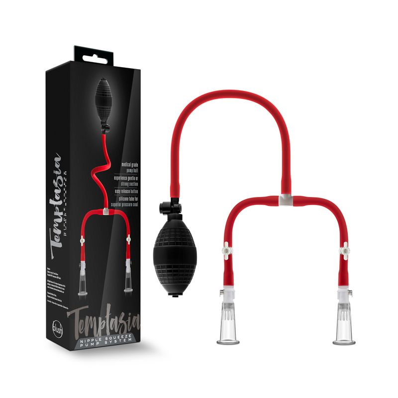 Temptasia Nipple Squeeze Pump System in Black > Sex Toys > Nipple Suckers - Tophatter Daily Deals