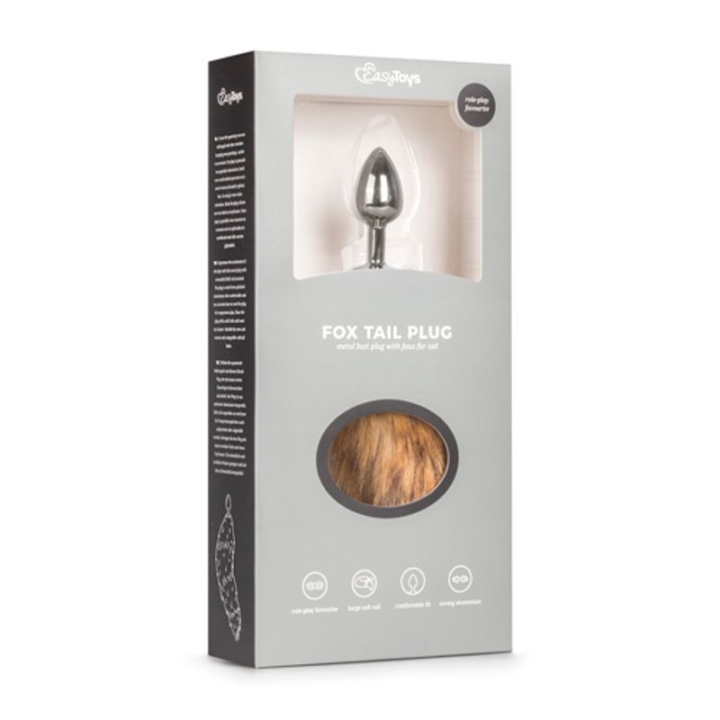 Fox Tail No 1 Silver Plug with Faux Fur Tail and Aluminum Butt Plug > Anal Range > Tail Butt Plugs - Tophatter Daily Deals