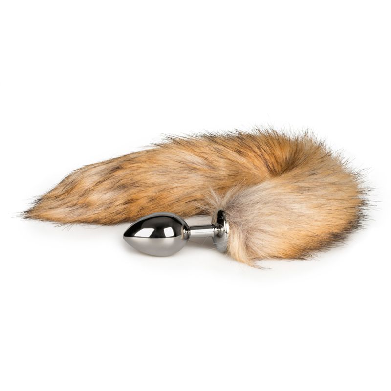 Fox Tail No 2 Silver Butt Plug with Faux Fur Tail > Anal Range > Tail Butt Plugs - Tophatter Daily Deals