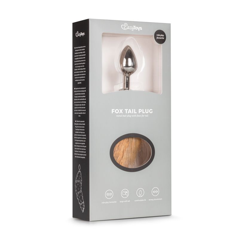 Fox Tail No 2 Silver Butt Plug with Faux Fur Tail > Anal Range > Tail Butt Plugs - Tophatter Daily Deals