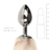 Fox Tail No 2 Silver Butt Plug with Faux Fur Tail > Anal Range > Tail Butt Plugs - Tophatter Daily Deals