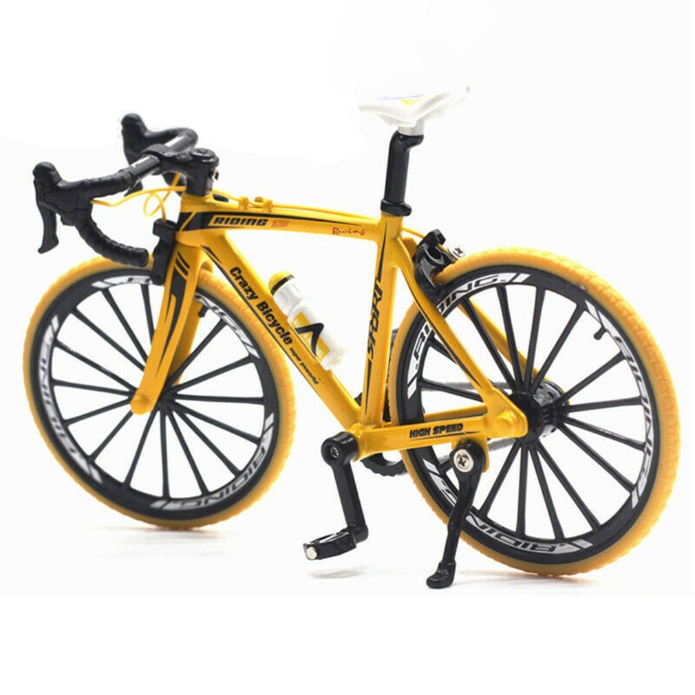 Alloy simulation bicycle decoration road bike Yellow 0 - Tophatter Daily Deals