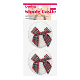 Reusable Sequin Round Nipple Pasties with Tartan Bow > Clothes > Pasties - Tophatter Daily Deals