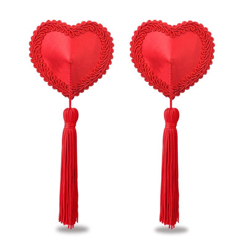 Reusable Red Heart Tassels Nipple Pasties > Clothes > Pasties - Tophatter Daily Deals