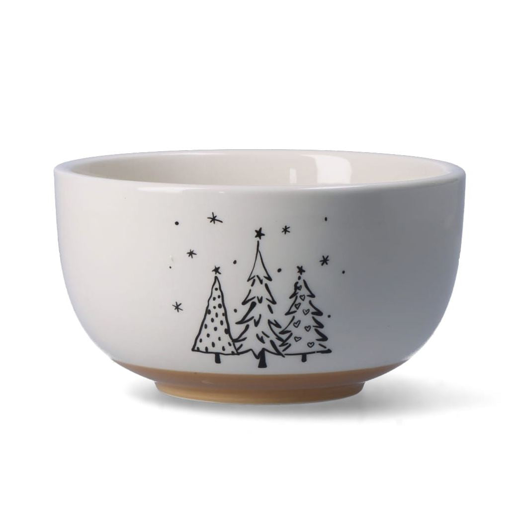Ceramic Christmas Tree Bowl | Perfect for Snacks, Nibbles, or Desserts - 12cm Bowl - Tophatter Daily Deals