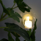 Clear Glass Bauble Tealight | Hanging Glass Ball Tea Light Holder & LED Candle LED Light - Tophatter Daily Deals