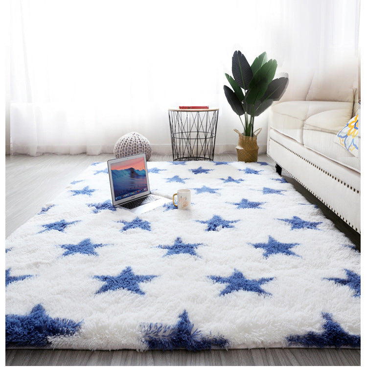 Bedside Pattern Carpet Living Room Tea Table Mat White 0 - Tophatter Daily Deals