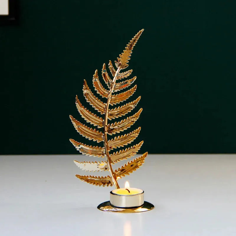Golden Metal Candle Holder Candle Holder Table Decoration Humidifier - Tophatter Daily Deals
