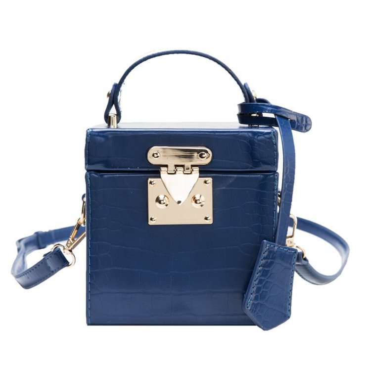 Box Personality All-match Shoulder Bag Blue 0 - Tophatter Daily Deals