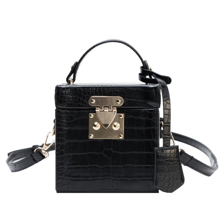 Box Personality All-match Shoulder Bag Black 0 - Tophatter Daily Deals