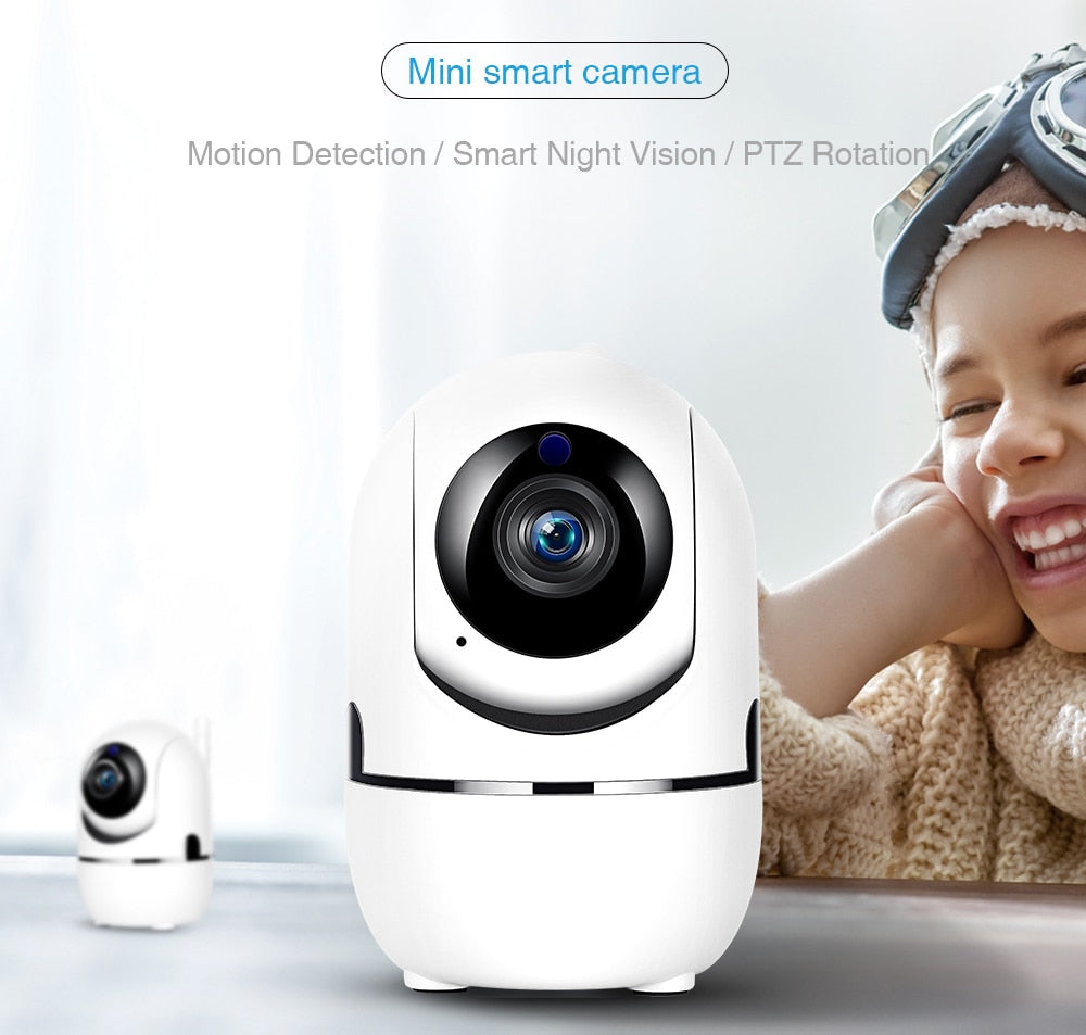 1080P Home Security Surveillance Auto Tracking Camera US EU UK Plug 0 - Tophatter Daily Deals