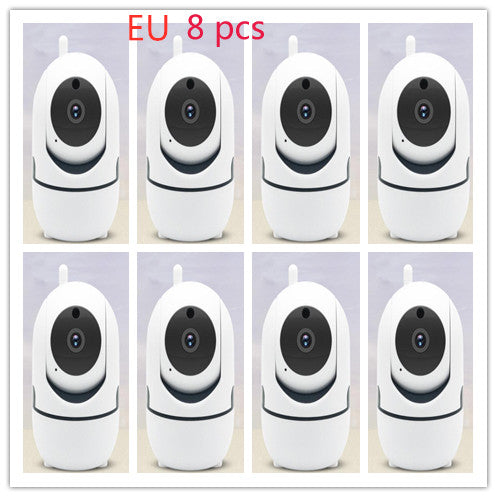 1080P Home Security Surveillance Auto Tracking Camera US EU UK Plug White 8PCS EU 0 - Tophatter Daily Deals