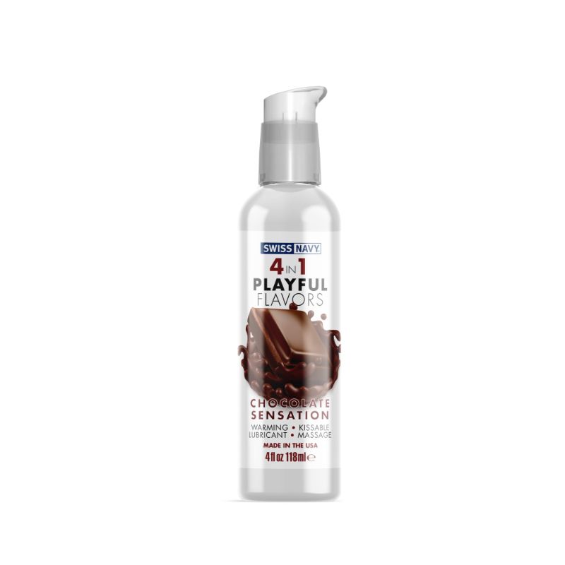 Playful Flavours 4 In 1 Chocolate Sensation (4oz/118ml) – Flavored Massage Oil > Lube > Flavoured - Tophatter Daily Deals