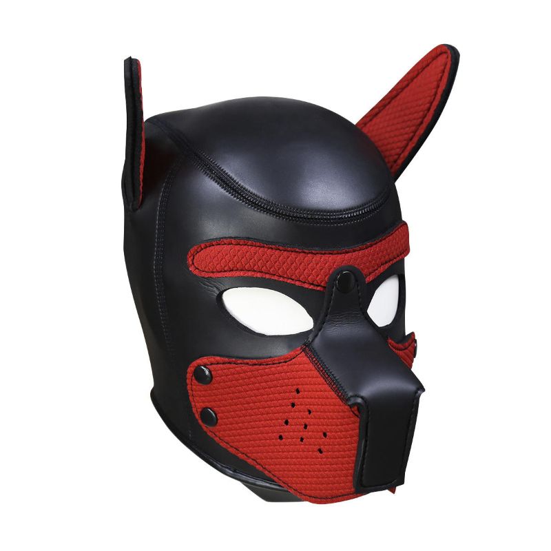 Puppy Play Mask Red – Neoprene Rubber Mask > Bondage Gear > Masks - Tophatter Daily Deals