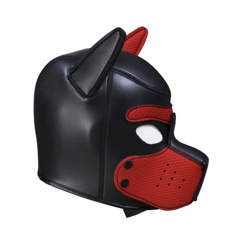 Puppy Play Mask Red – Neoprene Rubber Mask > Bondage Gear > Masks - Tophatter Daily Deals