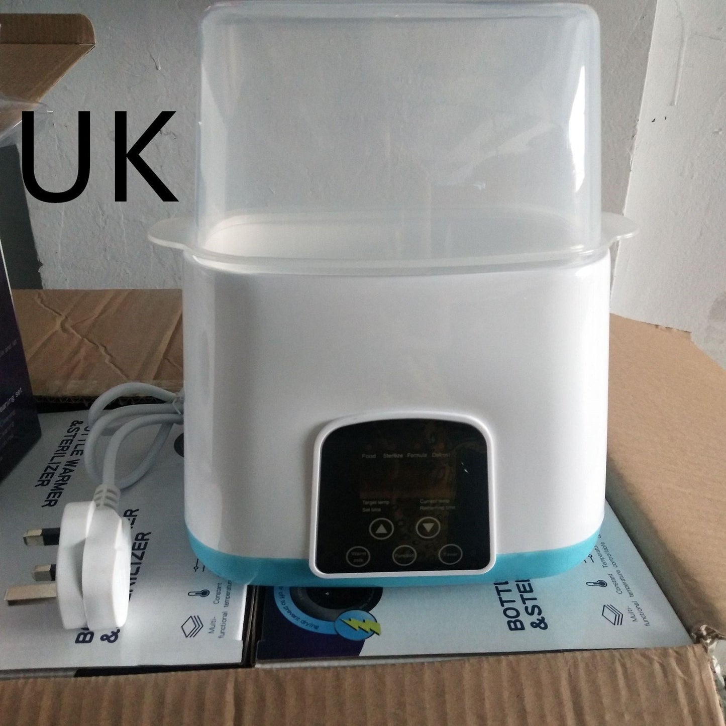 Baby 2 In 1 Warm Milk Sterilizer Heating Thermostat Blue UK 0 - Tophatter Daily Deals