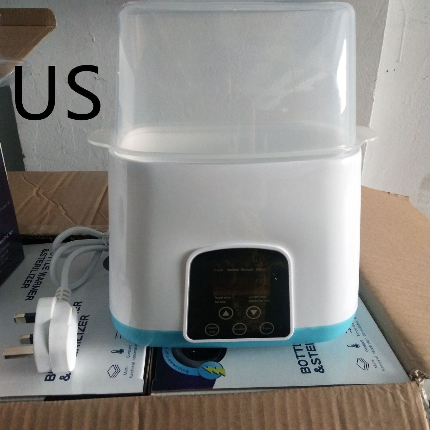 Baby 2 In 1 Warm Milk Sterilizer Heating Thermostat Blue US 0 - Tophatter Daily Deals