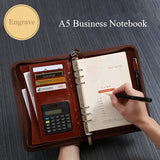 A5 Business Manager Folder Creative Zipper Bag Office Folder Work Meeting Record Book 0 - Tophatter Daily Deals