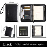 A5 Business Manager Folder Creative Zipper Bag Office Folder Work Meeting Record Book A 0 - Tophatter Daily Deals