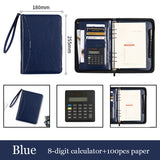 A5 Business Manager Folder Creative Zipper Bag Office Folder Work Meeting Record Book B 0 - Tophatter Daily Deals