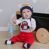 22inch Reborn Saskia Boy Doll Reborn Baby Simulation Doll Blue 0 - Tophatter Daily Deals