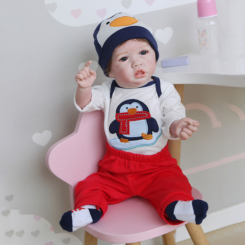 22inch Reborn Saskia Boy Doll Reborn Baby Simulation Doll 0 - Tophatter Daily Deals