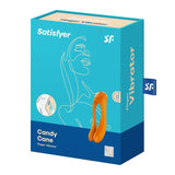 Satisfyer Candy Cane Finger Vibe Orange - Compact Pleasure Toy > Vibrators > Finger Vibrators - Tophatter Daily Deals