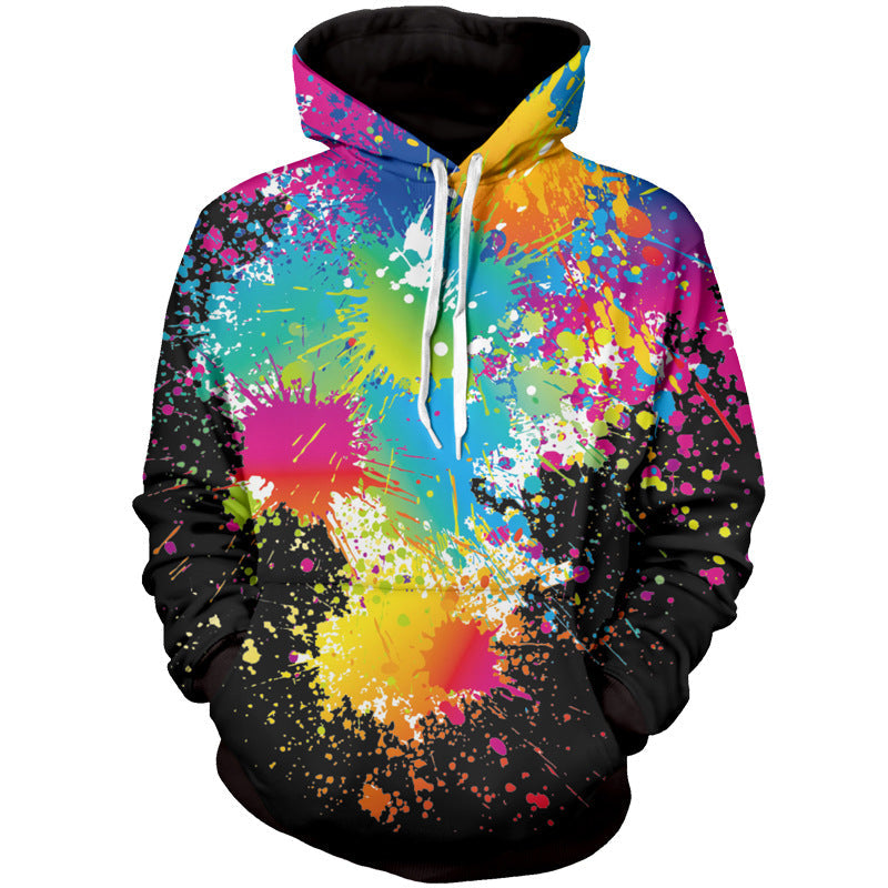 3D Plus Size Men's Fall Winter Hooded Sweater Black 0 - Tophatter Daily Deals