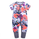 Boys And Girls Cotton Cartoon Bag Fart Clothes Baby Short Sleeved One Piece Baby Romper E 0 - Tophatter Daily Deals